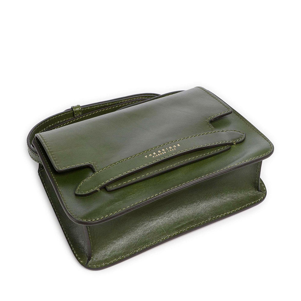 Borsa Donna a Tracolla Media THE BRIDGE linea Lucrezia in Pelle Verde Maggiorana
