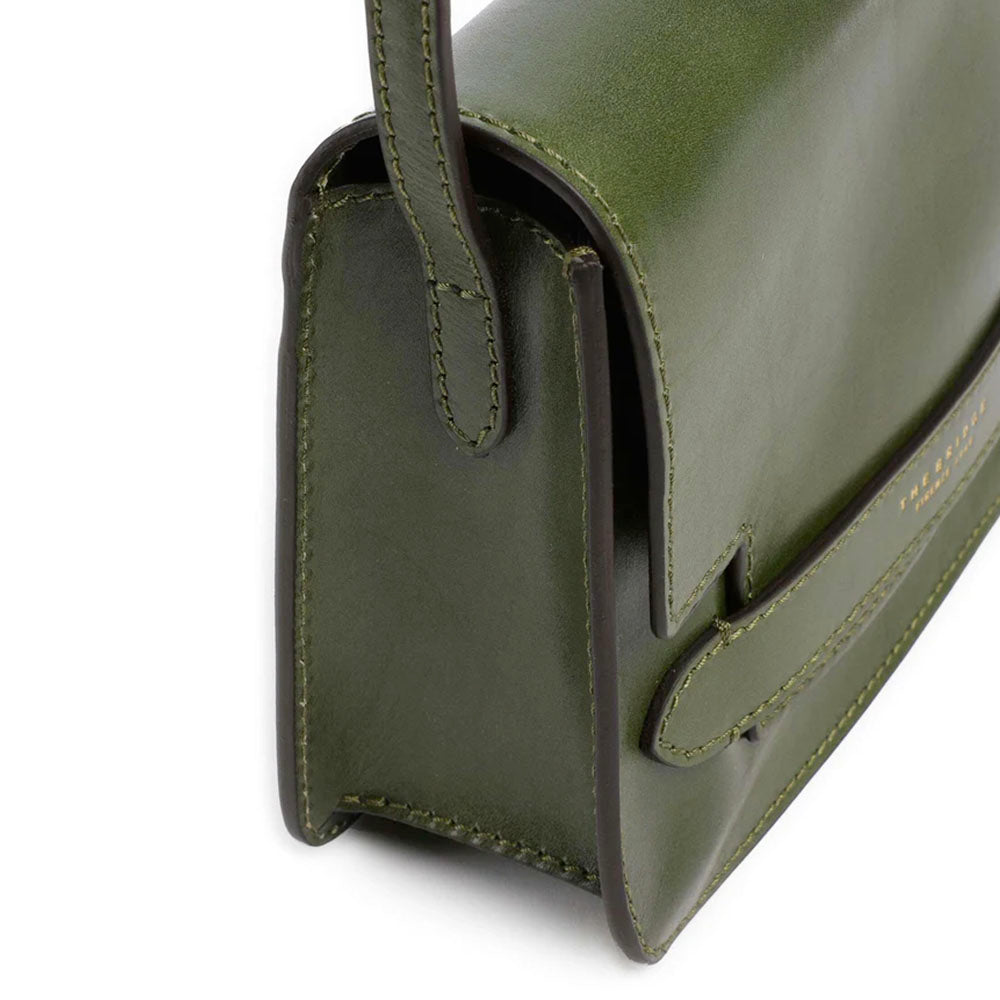 Borsa Donna a Tracolla Grande THE BRIDGE linea Lucrezia in Pelle Verde Maggiorana