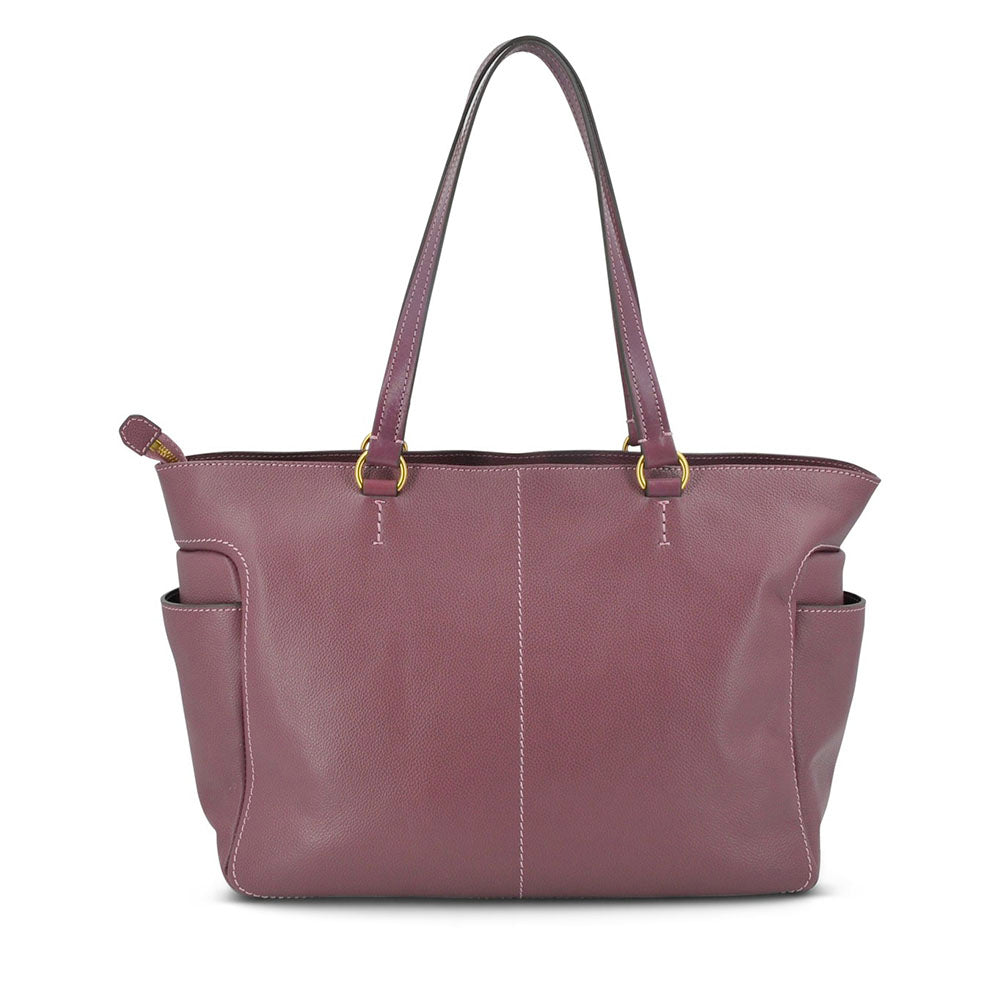 Shopping Bag Donna THE BRIDGE linea Letizia in Pelle Viola Orchidea
