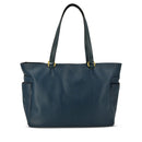 Shopping Bag Donna THE BRIDGE linea Letizia in Pelle Blu Pavone