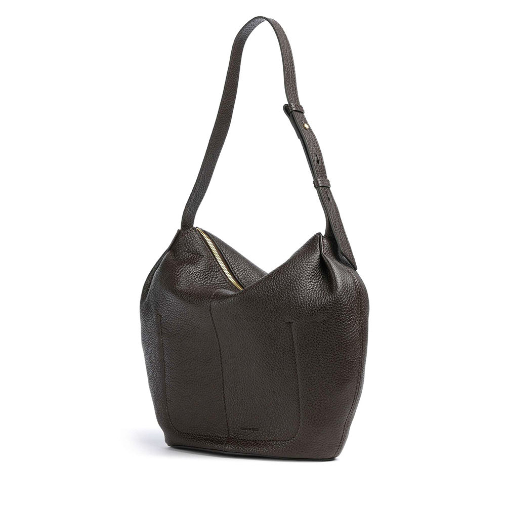 Hobo Bag Donna THE BRIDGE linea Marisa in Pelle color Moka
