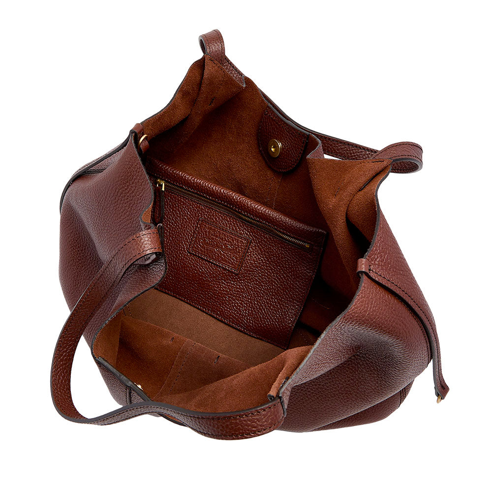 Maxi Shopping Bag Donna THE BRIDGE linea Marisa in Pelle Marrone