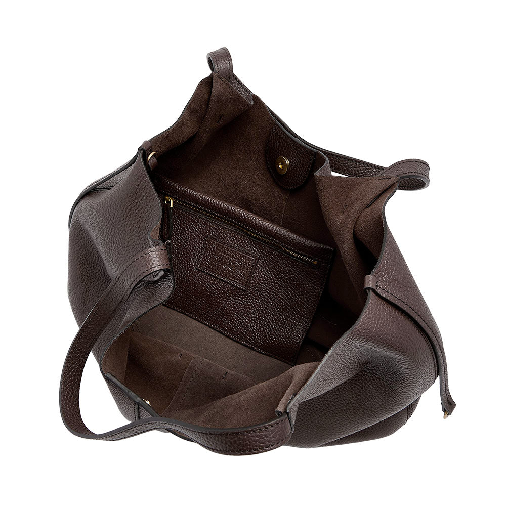 Maxi Shopping Bag Donna THE BRIDGE linea Marisa in Pelle color Moka