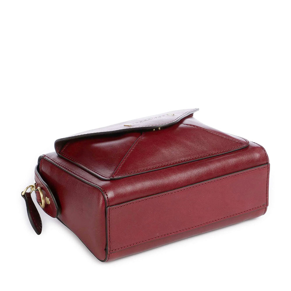 Borsa Donna a Tracolla THE BRIDGE linea Frida in Pelle Rosso Barolo