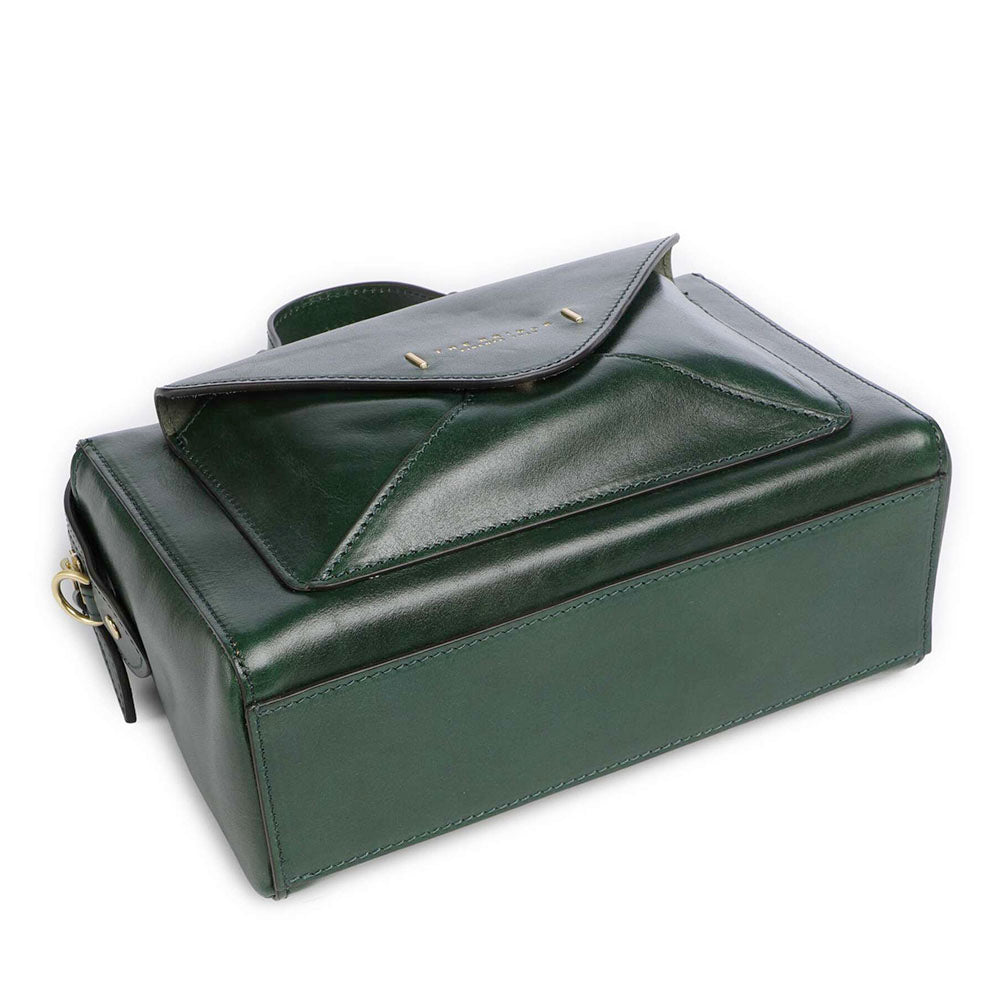 Borsa Donna Bauletto THE BRIDGE linea Frida in Pelle Verde Pino