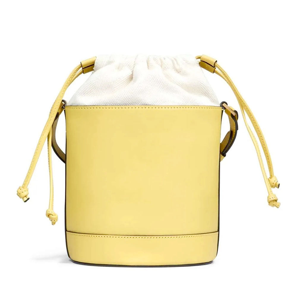 Borsa Donna a Secchiello THE BRIDGE linea Greta in Pelle Giallo Banana