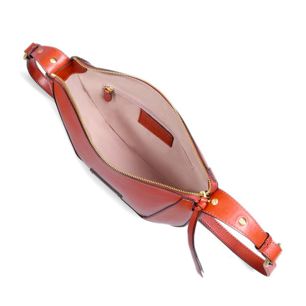 Damen-Umhängetasche THE BRIDGE Modell Fedora aus Leder in Burnt Orange