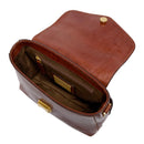 Women's Mini Brown Leather Handbag THE BRIDGE Story