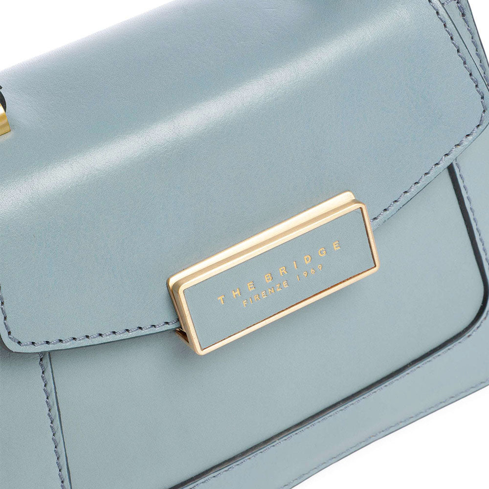 Borsa Donna a Mano THE BRIDGE linea Ginevra in Pelle Azzurra