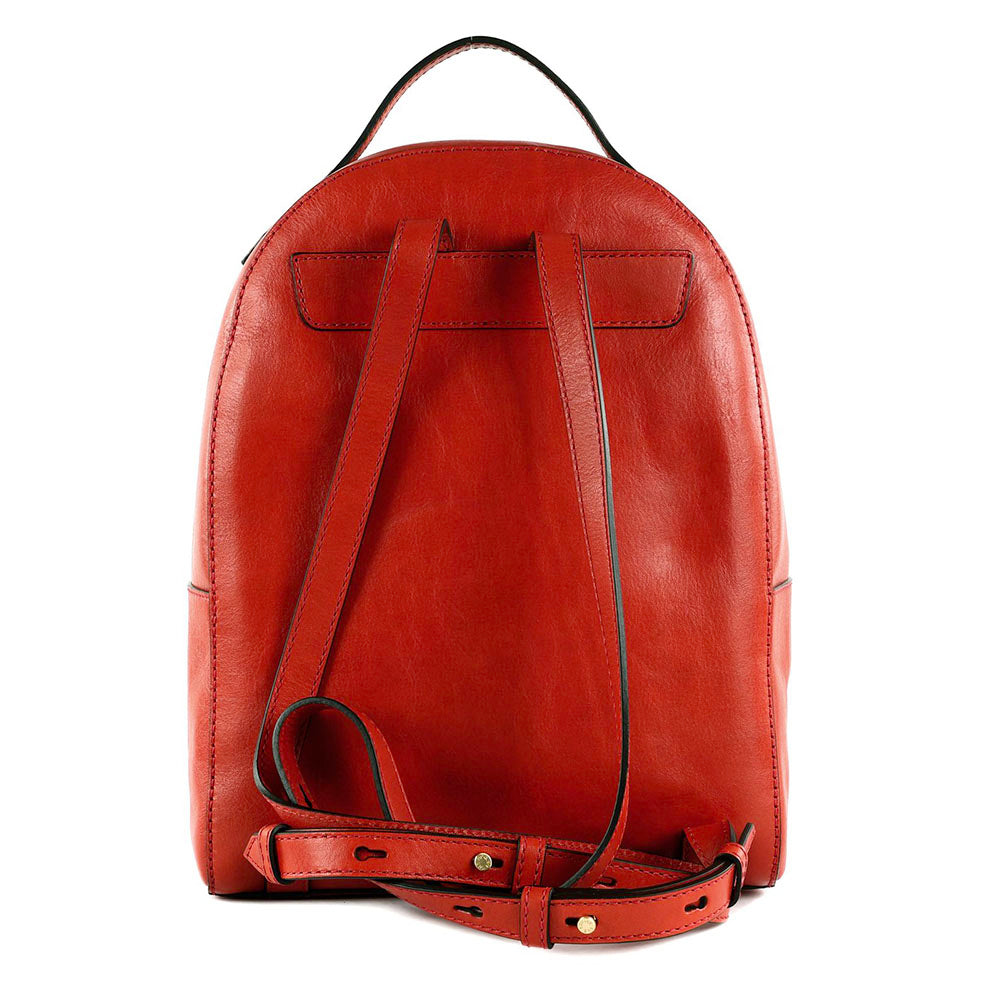Zaino Donna Grande THE BRIDGE linea Gloria in Pelle Arancio Bruciato