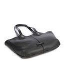 Women's Black Leather Tote Bag THE BRIDGE Martina