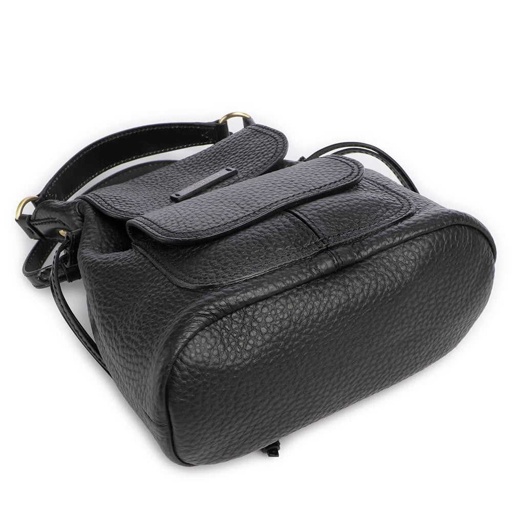 Zaino Donna con Pattina THE BRIDGE linea Martina in Pelle Nera