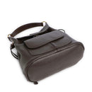 Zaino Donna con Pattina THE BRIDGE linea Martina in Pelle color Moka