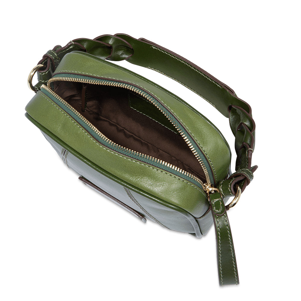 Borsa a tracolla con fibbia Oval T Donna, Marrone | Milano Borsa a tracolla con fibbia Oval T Donna, Marrone | Milano