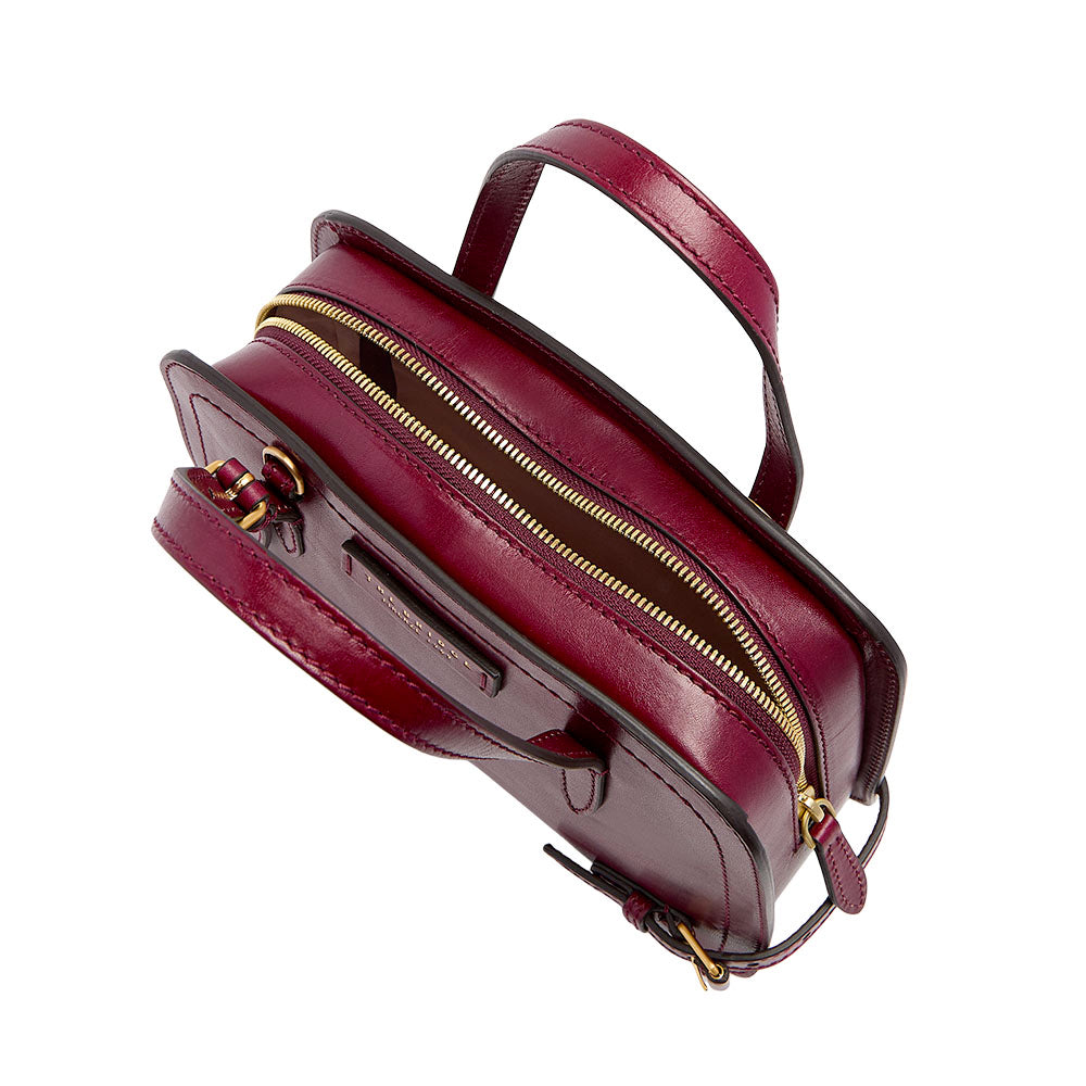 Borsa Donna a Mano THE BRIDGE linea Monica in Pelle Rosso Barolo