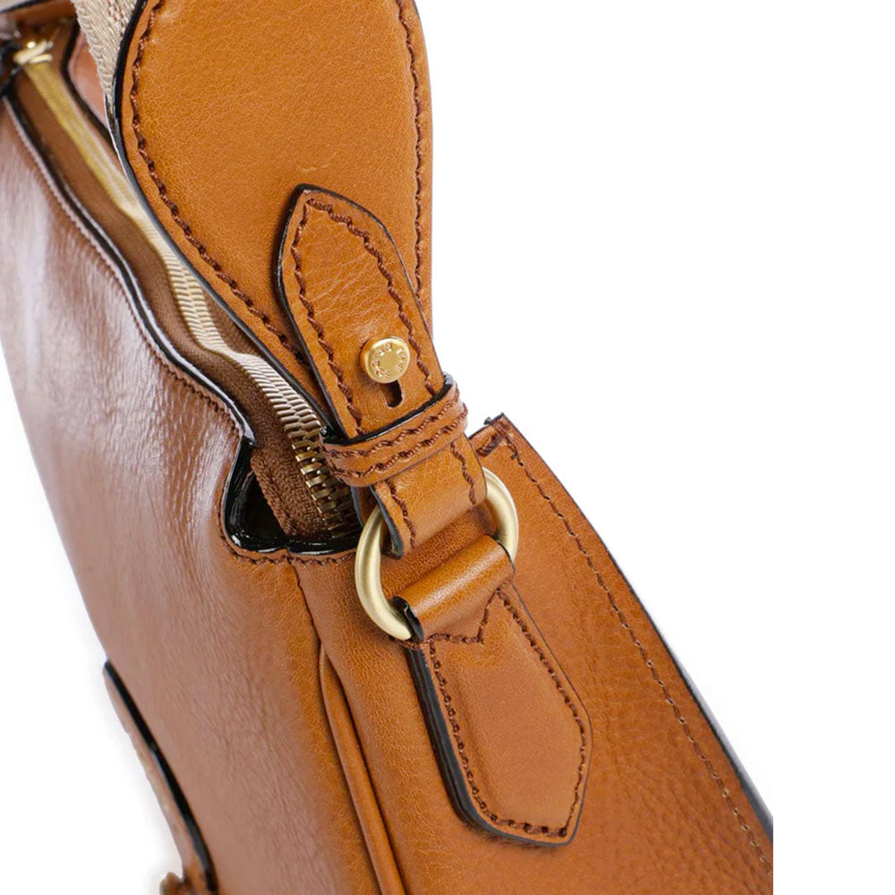 Borsa Donna a Tracolla Media THE BRIDGE linea Isadora in Pelle Cognac