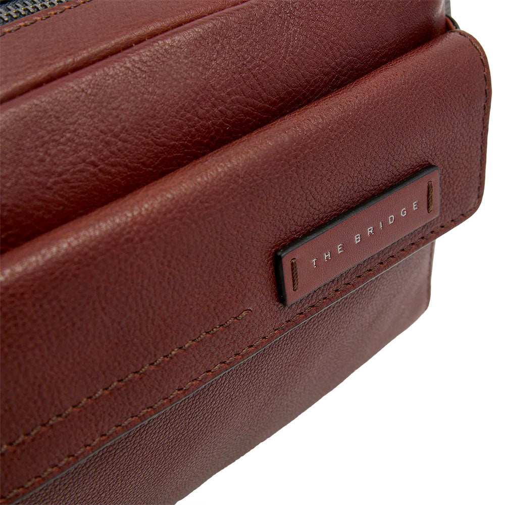 Borsello Uomo Orizzontale THE BRIDGE linea Ludovico in Pelle Marrone