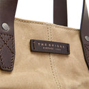 Cartella Verticale Uomo THE BRIDGE linea Igor in Tessuto Cerato Beige e Pelle Testa di Moro