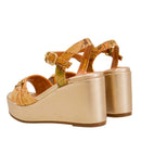 Sandali Donna con Zeppa 1A Classe Alviero Martini in Eco Nappa stampa Geo Classic 1406
