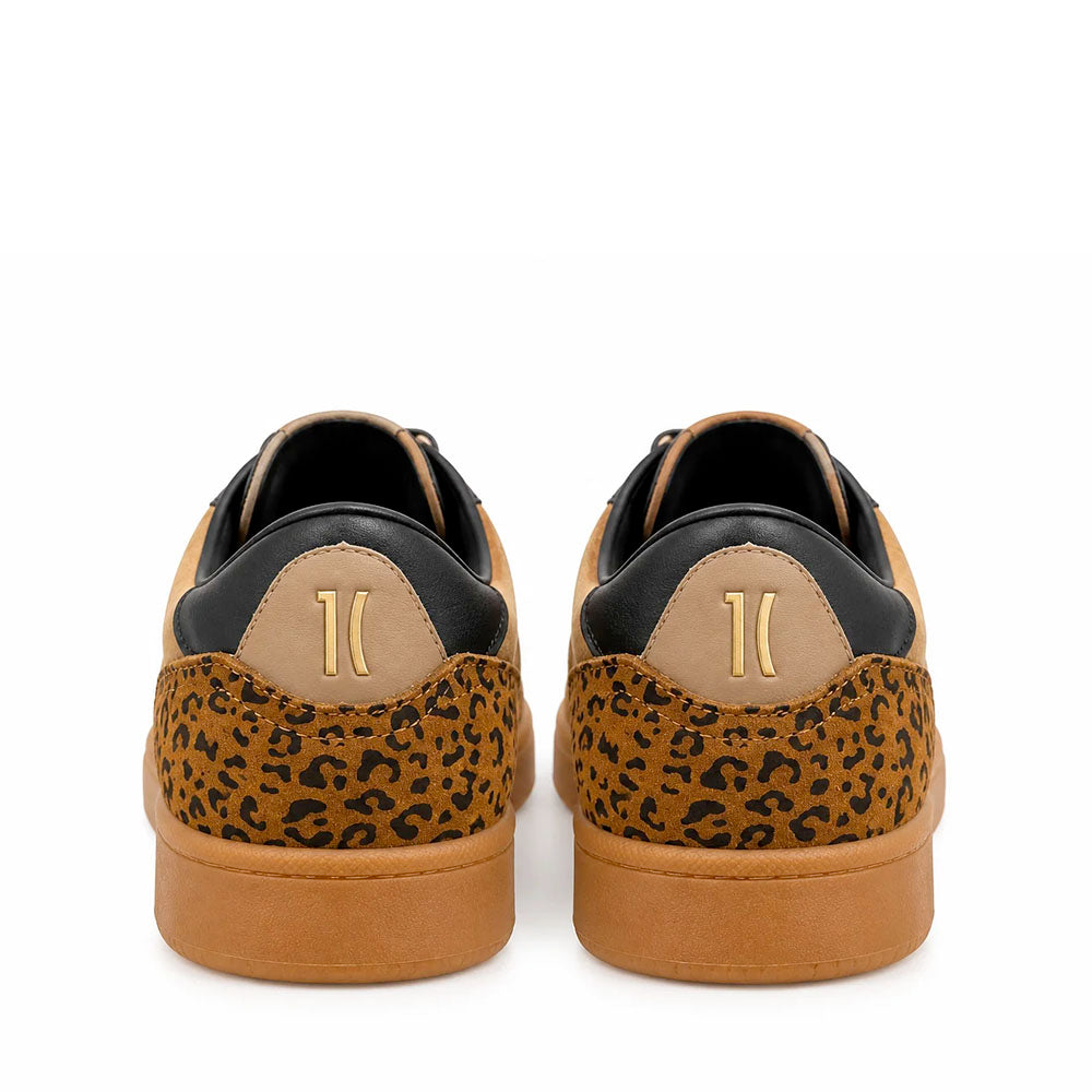Sneakers Donna 1A Classe Alviero Martini in Tessuto Geo Classic e Inserto Leopardato 1610