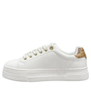 Sneakers Platform 1A Classe Alviero Martini in Eco Nappa Bianca con Dettaglio Geo Beige 2412