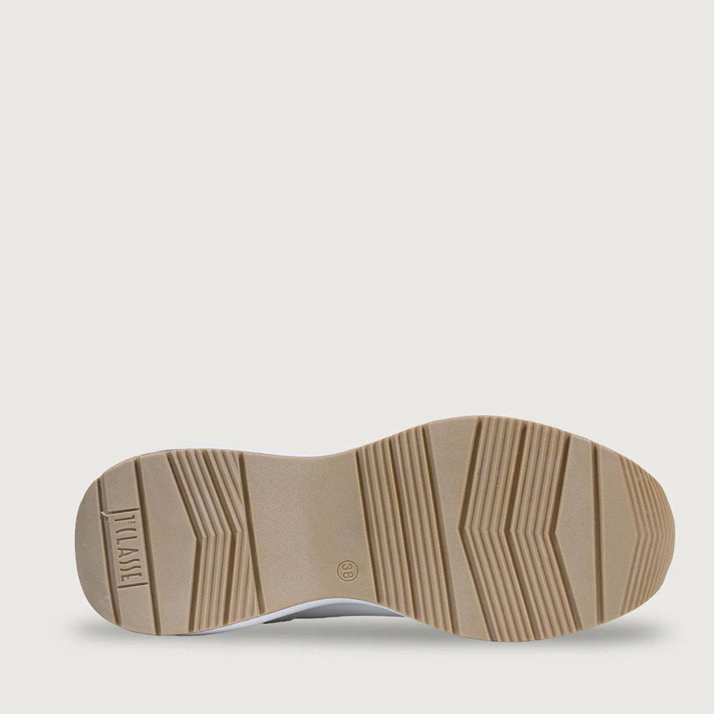Sneaker 1A Classe ALVIERO MARTINI Laufschuhe aus weißem Öko-Nappaleder mit Geo Classic Einsatz 2433