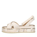 Sandali con Zeppa 1A Classe Alviero Martini in Eco Nappa Bianca 2476