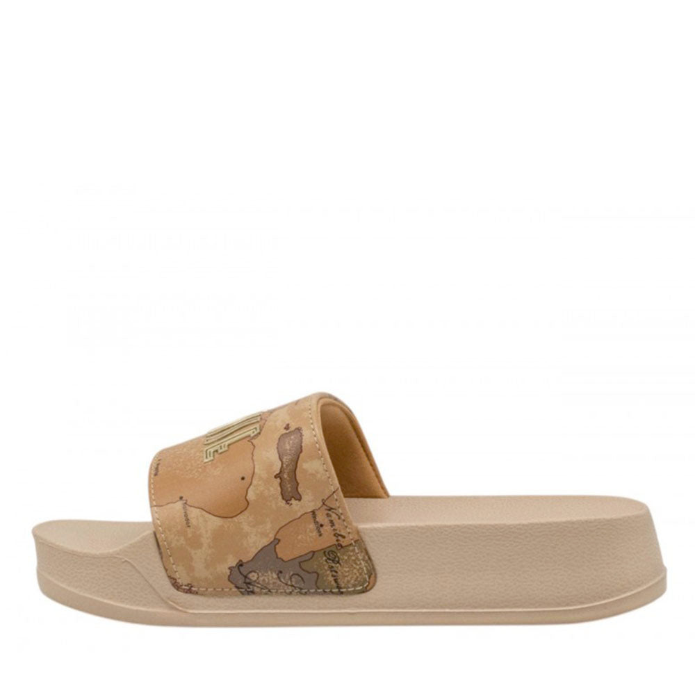Ciabatte Platform 1A Classe Alviero Martini in Gomma Geo Beige 2505