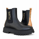 Stivaletti Beatles 1A Classe Alviero Martini in Eco Nappa Nera con Maxi Logo 2579