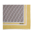 Stola Donna 70 x 180 cm LIU JO in Tessuto Giallo stampa LJ All Over