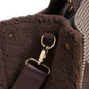 Tote Bag Donna LIU JO in Tessuto Check Testa di Moro con Maxi Logo