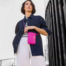 Borsello Porta Telefono RONCATO linea Lite Soft in Tessuto Fucsia