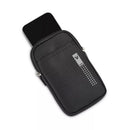 Borsello Porta Telefono RONCATO linea Lite Soft in Tessuto Nero Fumo