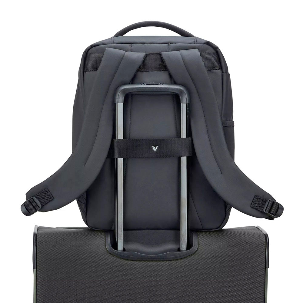 Zaino da Viaggio Underseat con Sacca Sottovuoto RONCATO linea Wanderline in Tessuto Gommato Nero