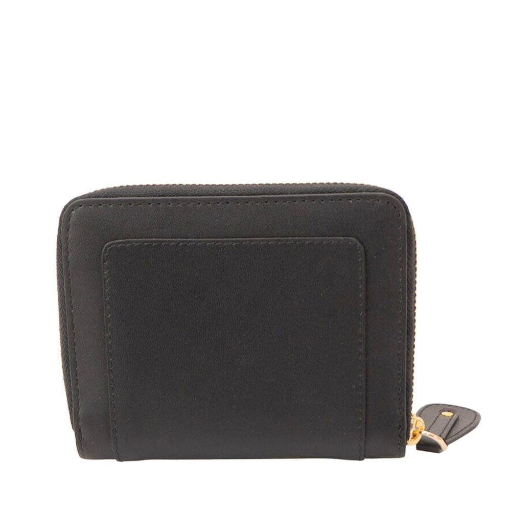 Portafoglio Donna Piccolo Zip Around THE BRIDGE linea Cecilia in Pelle Nera