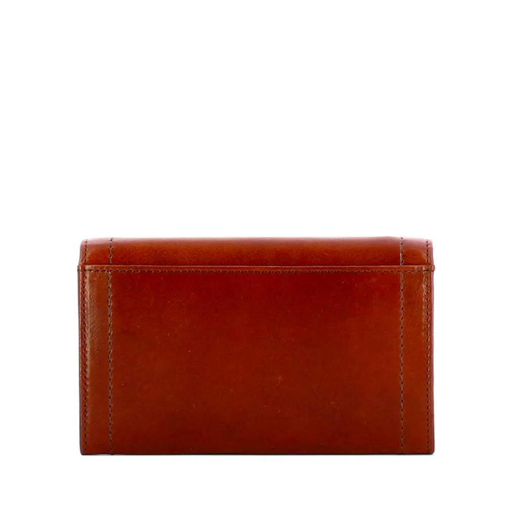Portafoglio Donna Medio con Bottone THE BRIDGE linea Elba in Pelle Marrone