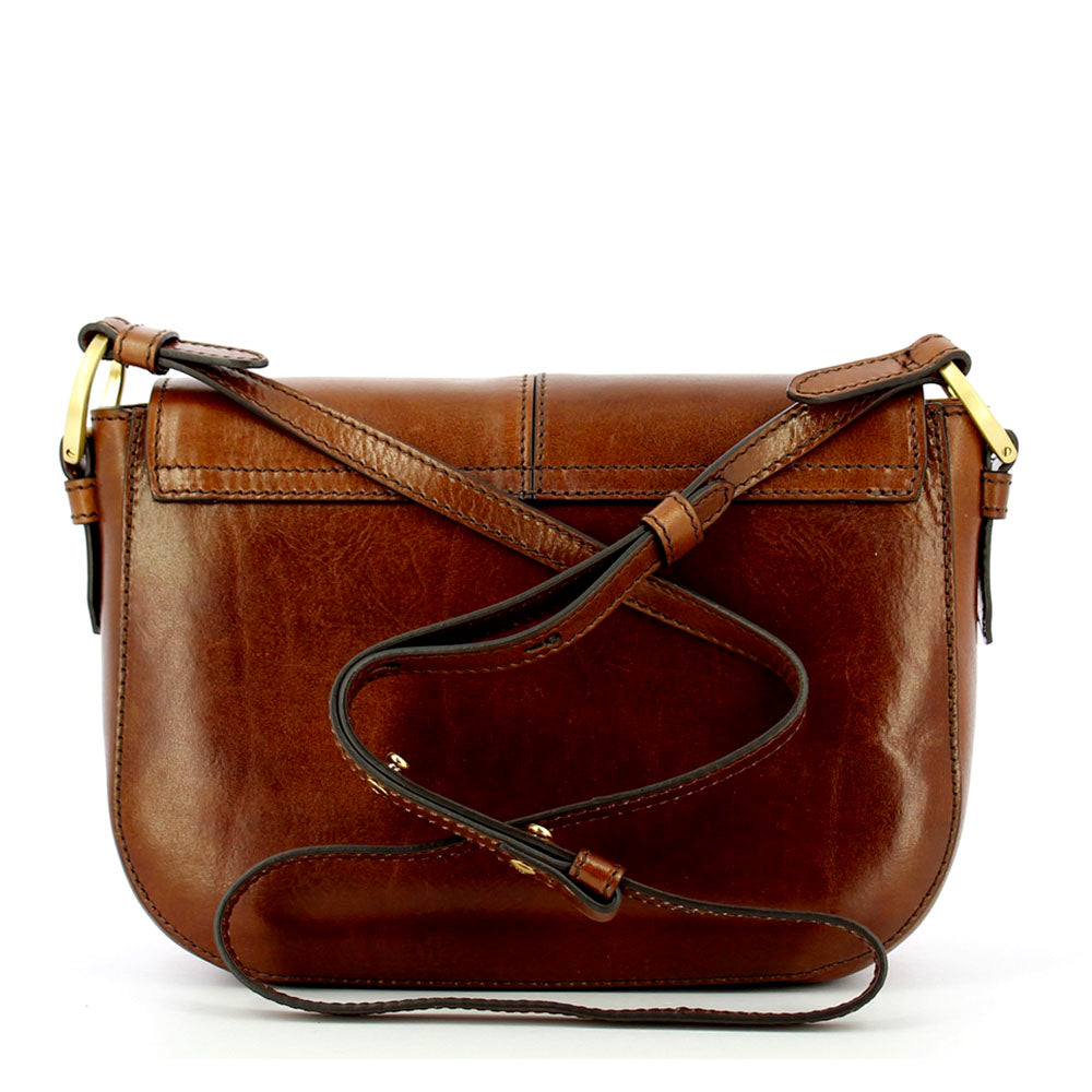 Borsa Donna a Tracolla THE BRIDGE linea Faentina in Pelle Marrone