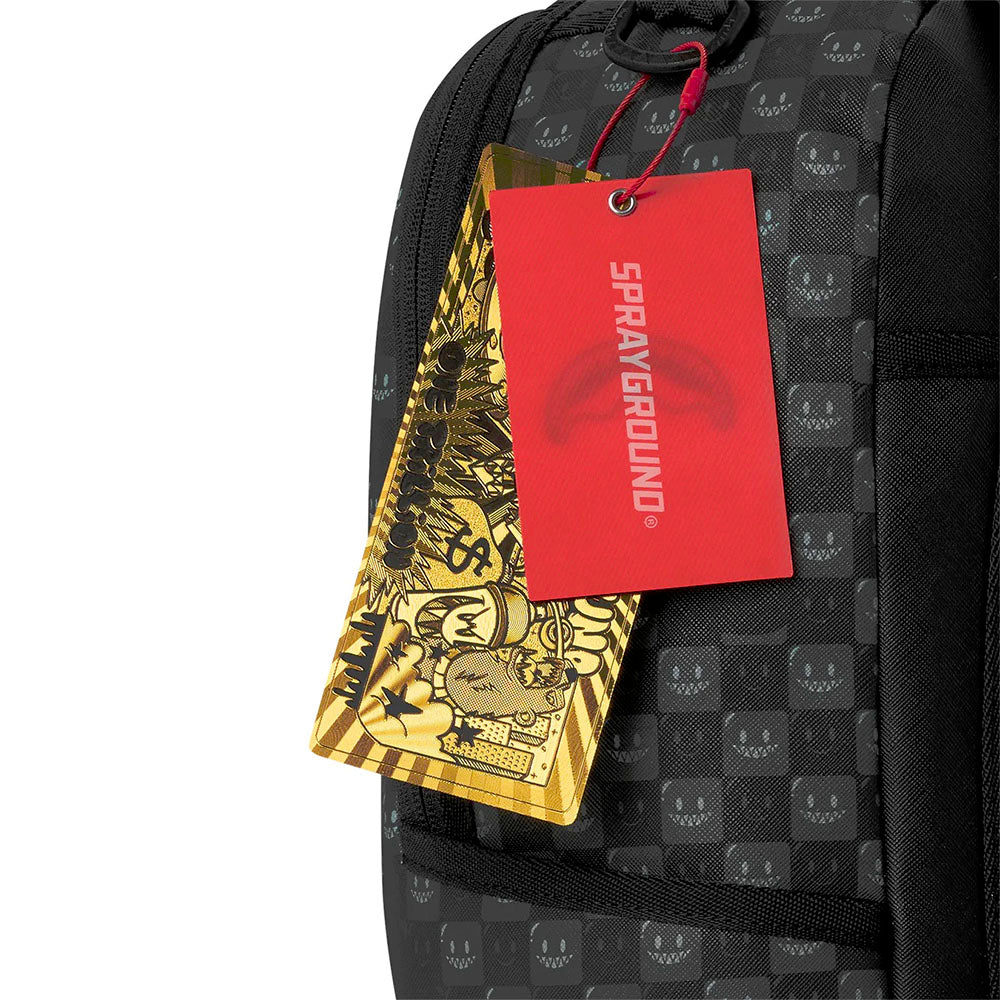 Zaino Unisex SPRAYGROUND stampa Sharks in Paris WTF Bubbly Black Check