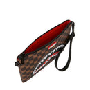 Pochette con Tracolla SPRAYGROUND stampa Sharks in Paris WTF Bubble Brown Check