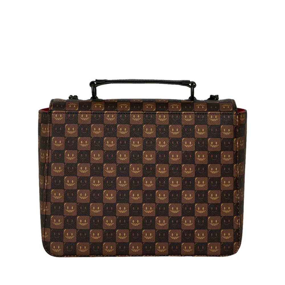 Borsa Donna a Mano SPRAYGROUND stampa Sharks in Paris WTF Bubble Brown Check