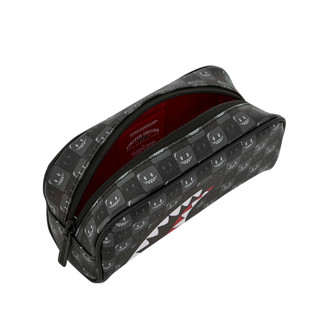 Pouch SPRAYGROUND stampa Sharks in Paris WTF Bubbly Black Check