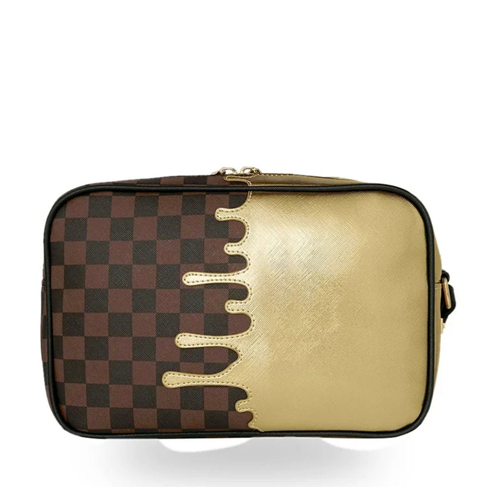 Necessaire SPRAYGROUND stampa Sharks in Paris Gold Drip