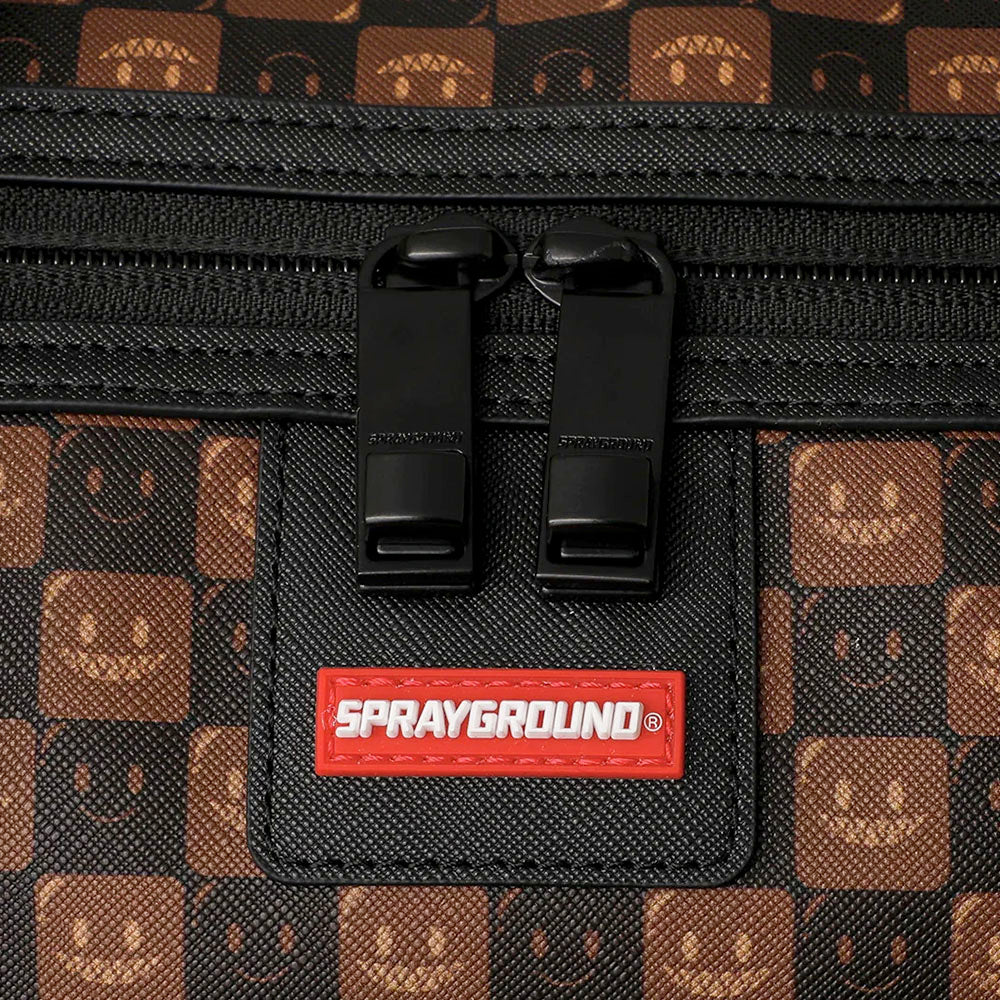 Borsone Weekend SPRAYGROUND stampa Sharks in Paris WTF Bubble Brown Check