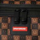 Borsone Weekend SPRAYGROUND stampa Sharks in Paris WTF Bubble Brown Check