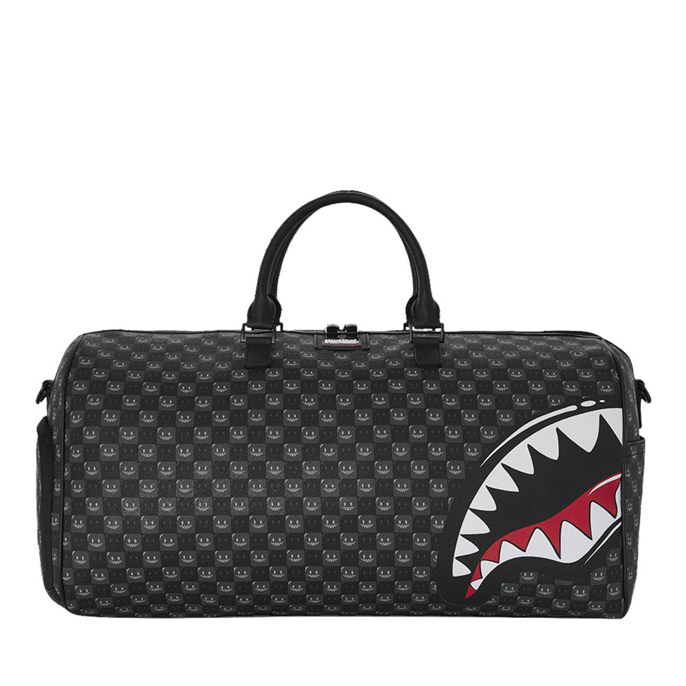 Borsone Weekend SPRAYGROUND stampa Sharks in Paris WTF Bubbly Black Check