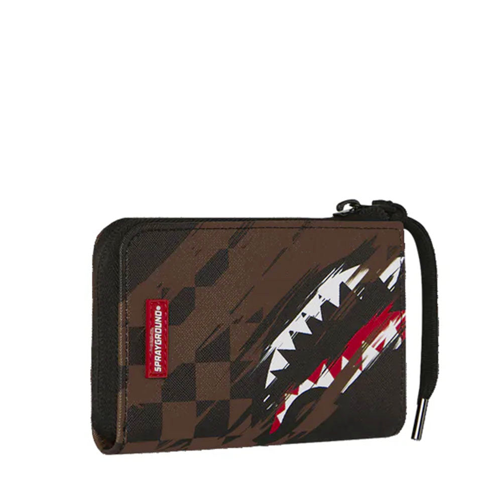 Portafoglio Piccolo con Zip SPRAYGROUND stampa Smeared Grunge