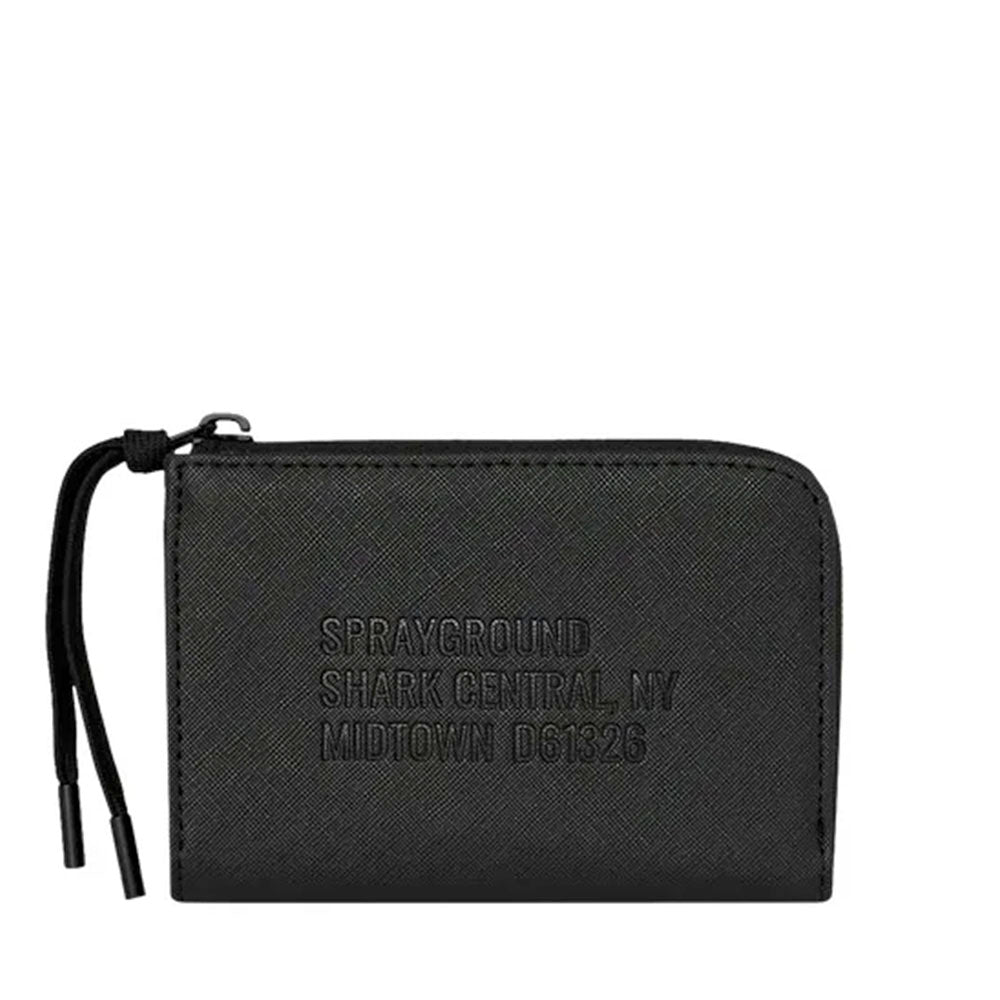 Portafoglio Piccolo con Zip SPRAYGROUND stampa Blacked Out Embossed Black Tooth