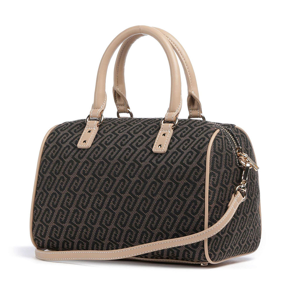 Bauletto Donna a Mano LIU JO in Tessuto Jacquard con Logo Monogram Testa di Moro