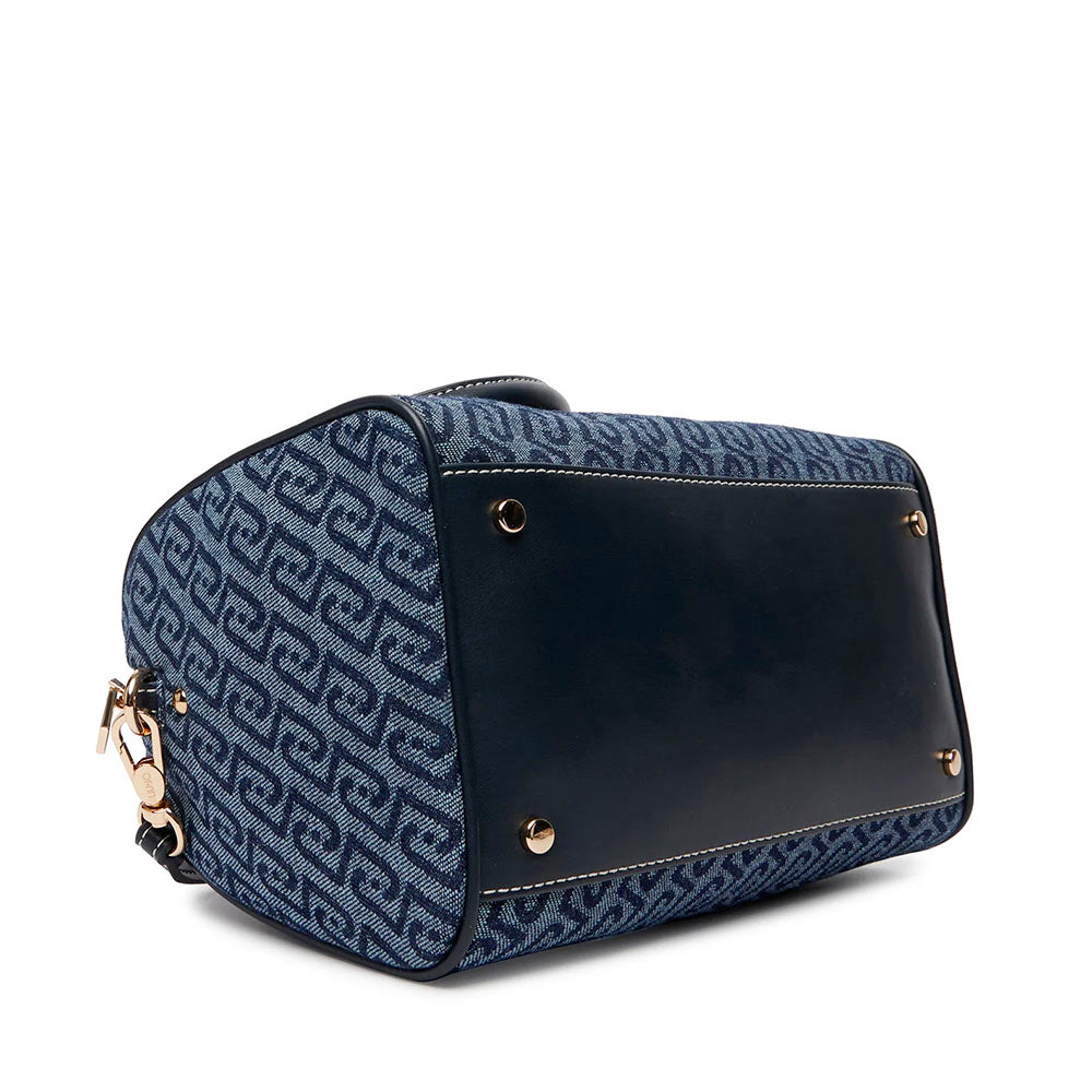 Bauletto Donna a Mano LIU JO in Tessuto Jacquard con Logo Monogram Dress Blue