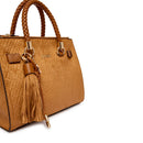Borsa Donna a Mano LIU JO Marrone con Logo Monogram All Over